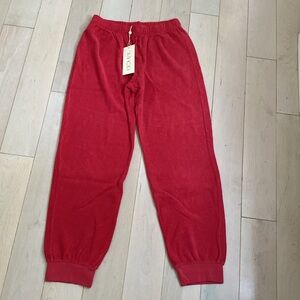 Suzie Kondi beach terry organic cotton high waist slim track pants
